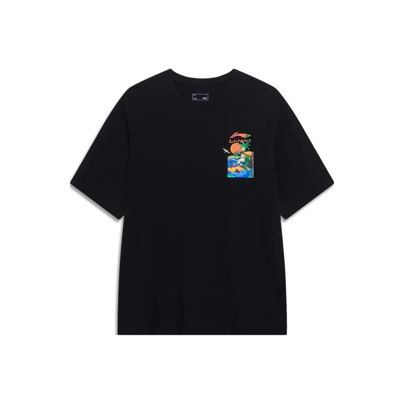 LINING Sports Trend Series T Shirts Men Black-0
