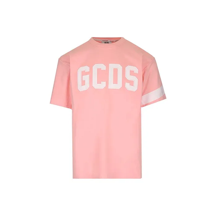 GCDS Logo Embroidered Crewneck T-Shirt-0