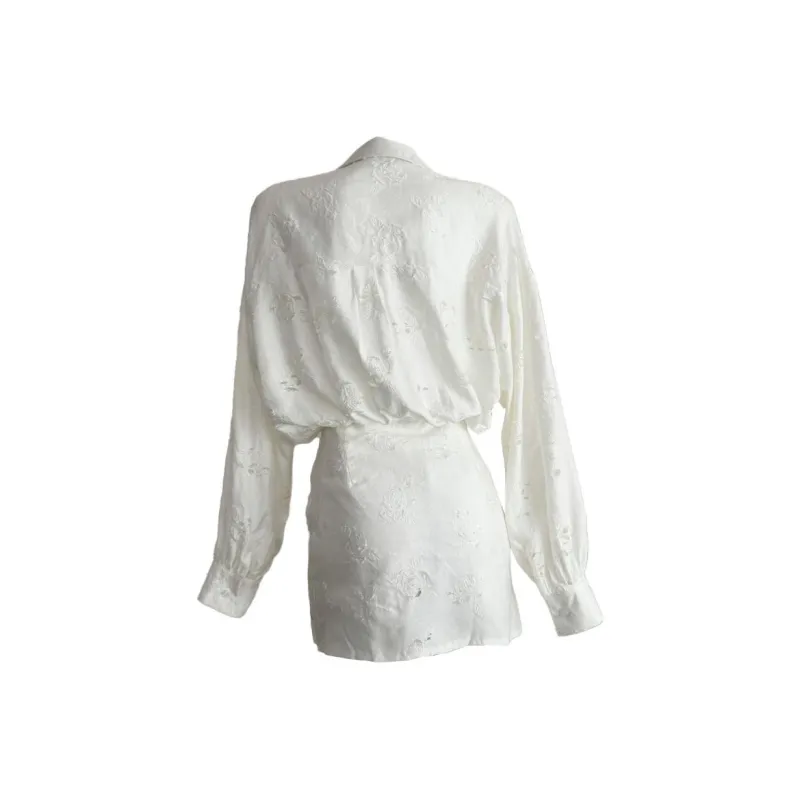 GOSO Long Sleeved Dresses Women's White-3
