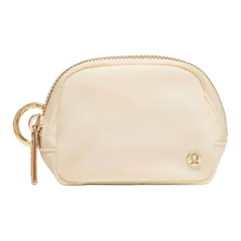 Lululemon Everywhere Nylon Coin Purse Nano Unisex Cream Yellow