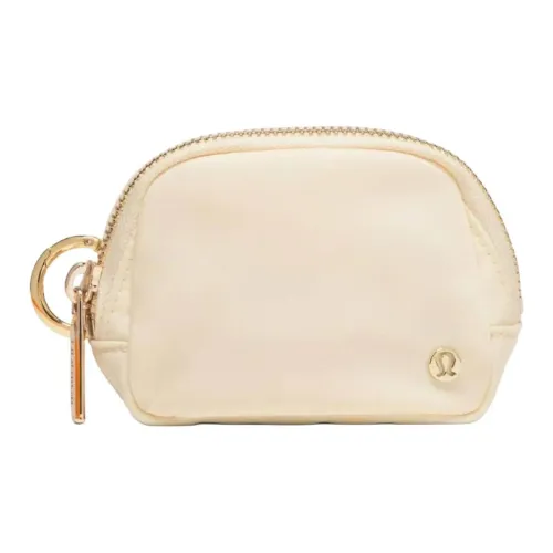 Lululemon Everywhere Nylon Coin Purse Nano Unisex Cream Yellow