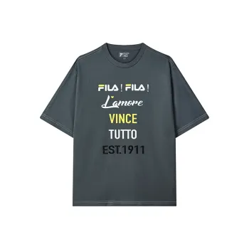 FILA Drop Shoulder Sleeve T Shirt Men's Ash Gray