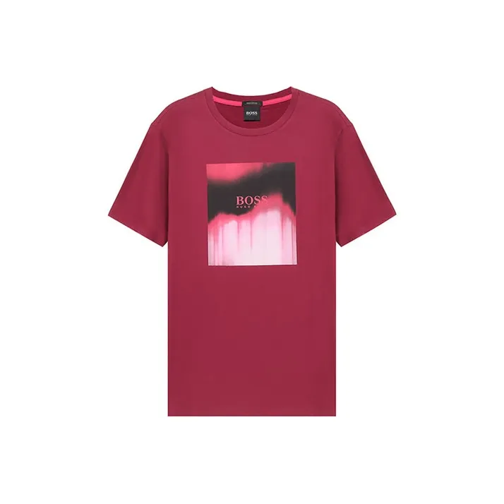 HUGO BOSS T Shirts Men Burgundy-0