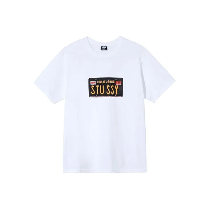 Stussy License Plate Tee T Shirt Unisex White-0