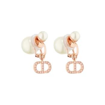 DIOR Metal Earrings Unisex Pink