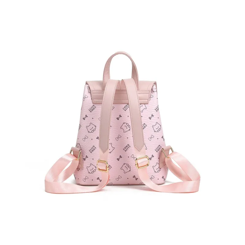 JANE KLAIN Synthetic Leather Backpack Regular Women's Cherry Blossom Pink/Apricot/Pink-13