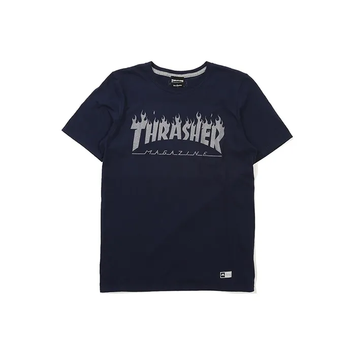 Thrasher T-Shirt Japan Version Unisex Navy Blue-0