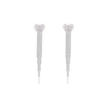 Peach Tea Zircon Earrings Women's