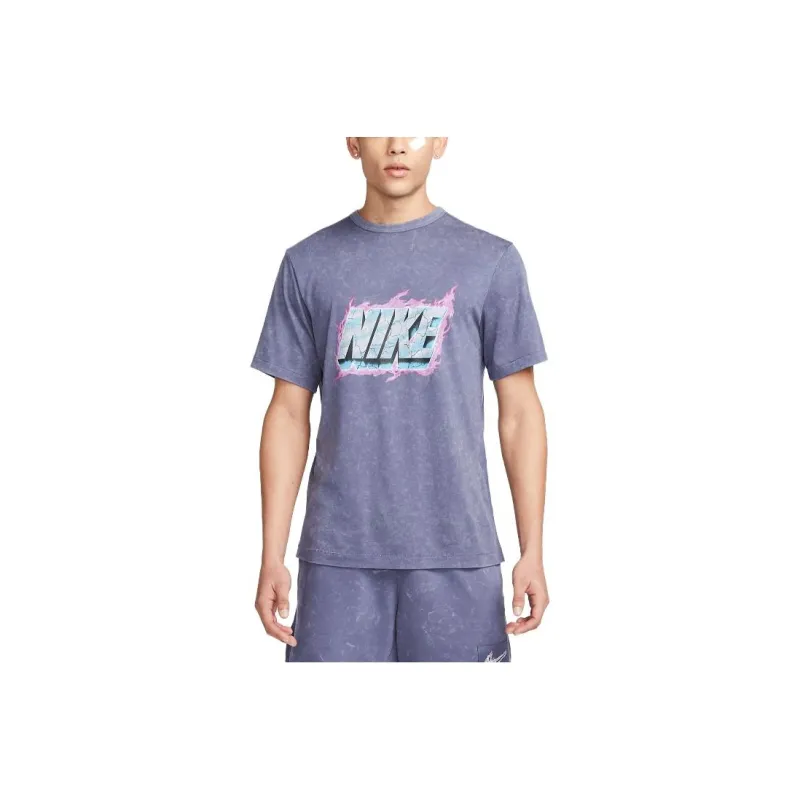 Nike T-Shirts Men Dark Violet-0
