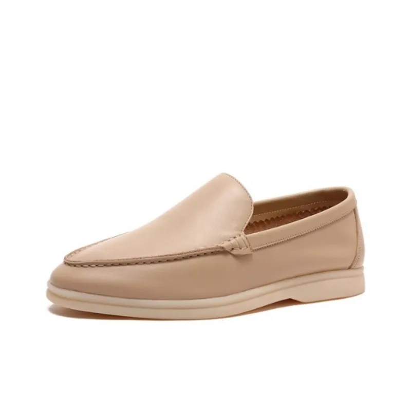 Ruomini Men's Casual Shoes Men Low Top Black, Coffee, Dark Blue, Brown, Light Apricot, White-13