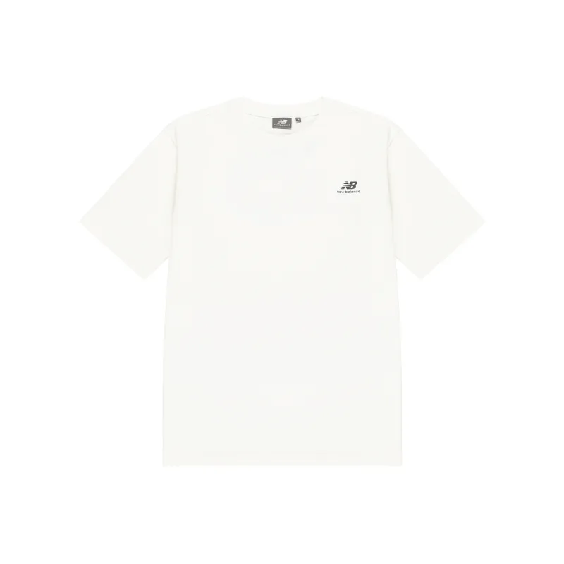 New Balance Drop Shoulder Sleeve T Shirt Unisex White-0