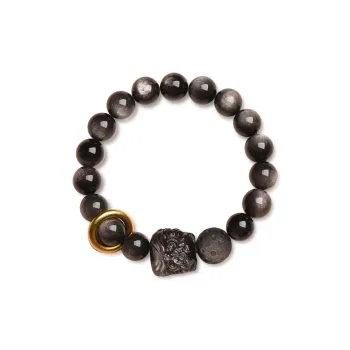 Moon Jewelry Obsidian Bracelets Unisex