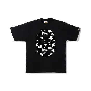 A BATHING APE Stripe Abc Camo Big Ape Head Tee