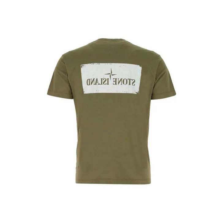 STONE ISLAND T Shirts Men Army Green-0