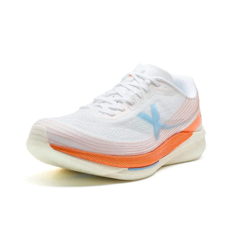 XTEP Anti Slip And Wear Resistant Coverage Low Top Training Running Shoes Men's White Orange Blue-1