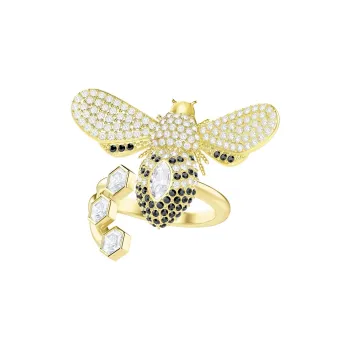 Swarovski Crystal Rings Unisex Gold