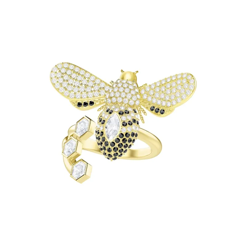 Swarovski Crystal Rings Unisex Gold-0