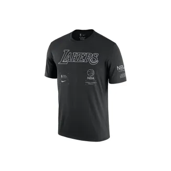 Nike NBA Los Angeles Lakers Courtside Logo Print Crewneck T shirt Black