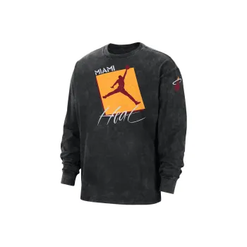JORDAN Nba Miami Heat Courtside Statement Long Sleeve T shirt