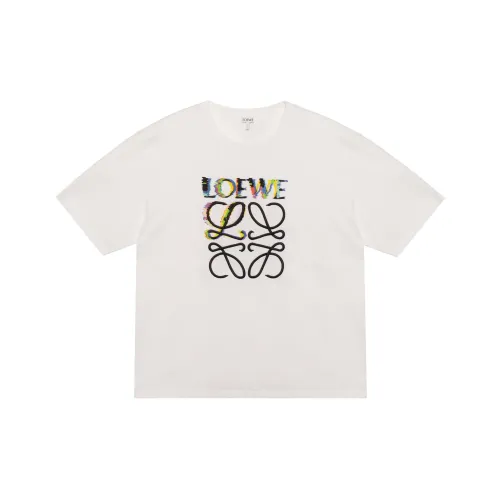 LOEWE Glitch Print T Shirt Men's White