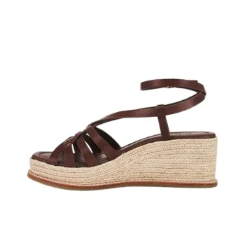 PAIGE Jill Espadrille Strap Sandals 6.5cm Women's Brown