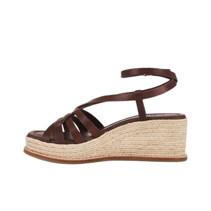 PAIGE Jill Espadrille Strap Sandals 6.5cm Women's Brown-0