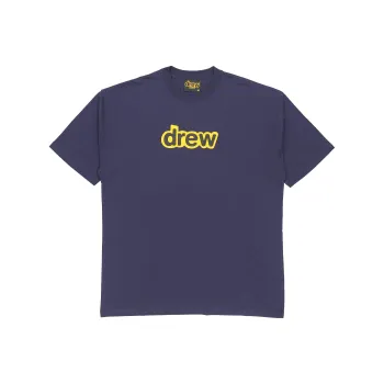 Drew House Letter Logo Series T Shirts Unisex Marine Blue