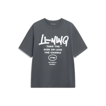 LiNing Sports Life Collection T Shirt Unisex Lead Gray