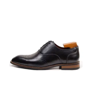 JASONSTAR Dress Shoes Men Low Top Black/Brown