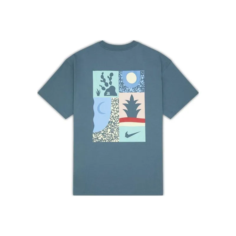 Nike T Shirts Men Gray Green-0