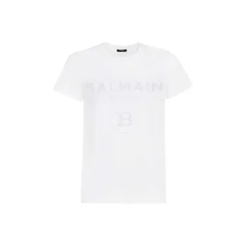 BALMAIN Logo Printed T Shirt