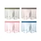 99040-B Set-Color Block Ice Silk Pants-Pea Green+Khaki+Light Pink+Light Blue (4 Pack)
