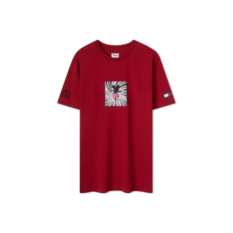 Disney X Tommy Hilfiger Tommy Hilfiger X DISNEY Co-branded Series T-Shirts Unisex Deep Red-0