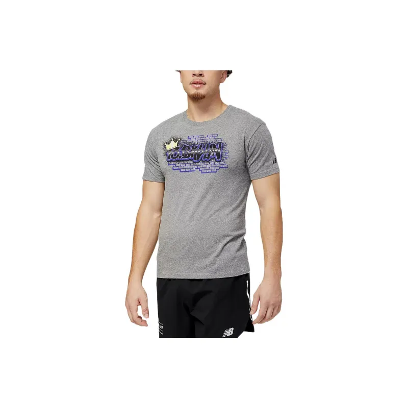 New Balance RBC Brooklyn Half T-Shirts Men Gray-0