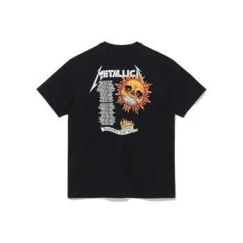 New Era X Metallica Flaming Skull T Shirt