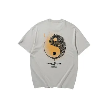 LINING Skateboard T Shirts Men Ivory