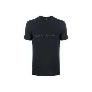 GIORGIO ARMANI Logo Printed Crewneck T Shirt