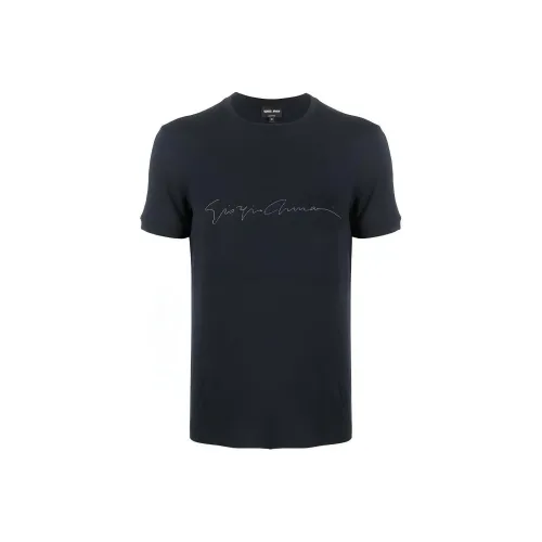 GIORGIO ARMANI Logo Printed Crewneck T Shirt