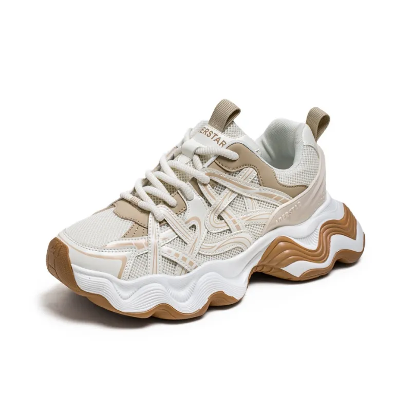 AMICNIEGD Breathable, Wear Resistant Coverage Low Top Chunky Sneakers Men's-1