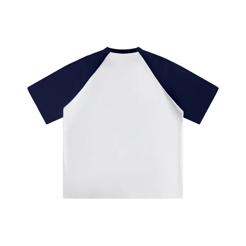REDU T-Shirt Unisex White & Navy Blue Sleeves-1