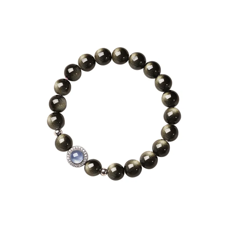 Yi Mingju Obsidian Jade Bracelets Unisex-3