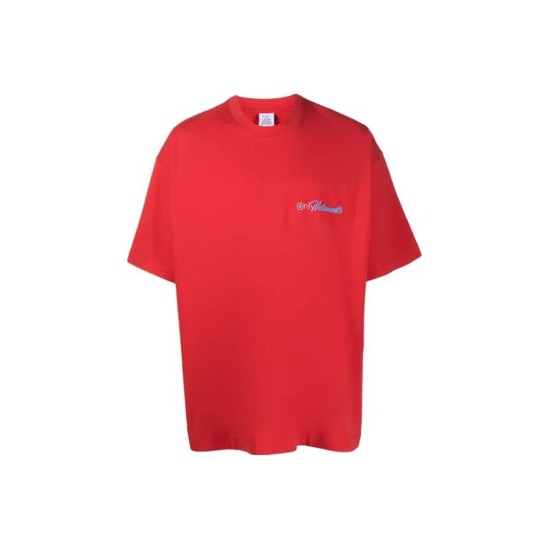 Vetements T-Shirts Men Red-0