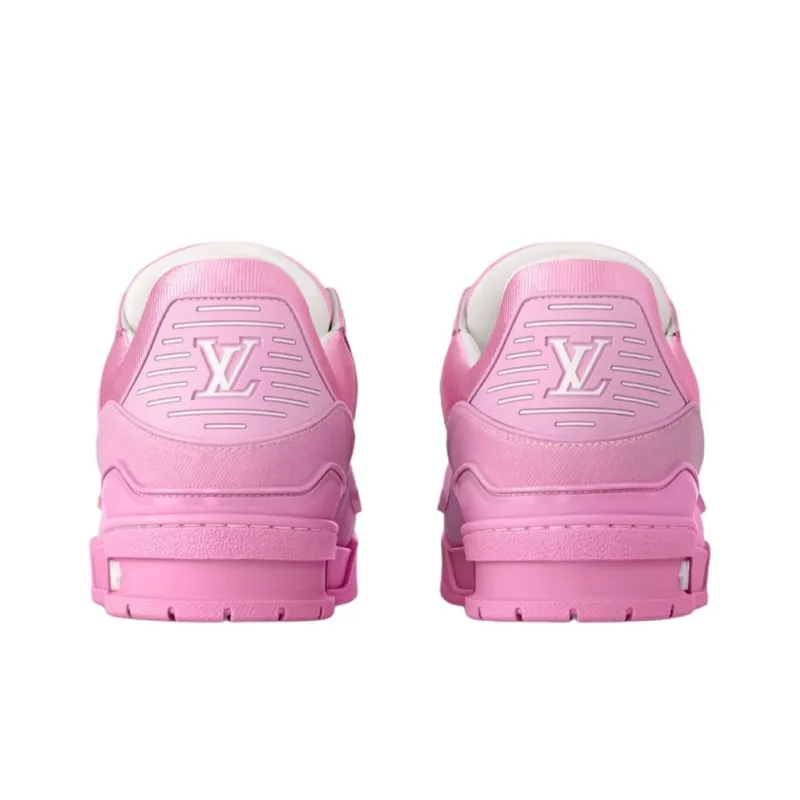 LOUIS VUITTON Trainer Low Top Skateboard Shoes Men's Pink-3