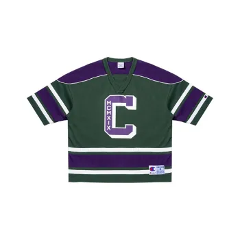 Champion Drop Shoulder Sleeve T-Shirt Unisex Dark Green Japan Version