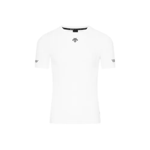 DESCENTE Dyson AWAKEN Wind-Resistant Running Series T-Shirts Men WT-White