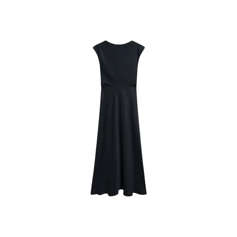 Massimo Dutti Short Sleeved Dresses Women's Dark Blue-1