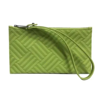 Bottega Veneta Rubber Clutch Small Size Women's Green