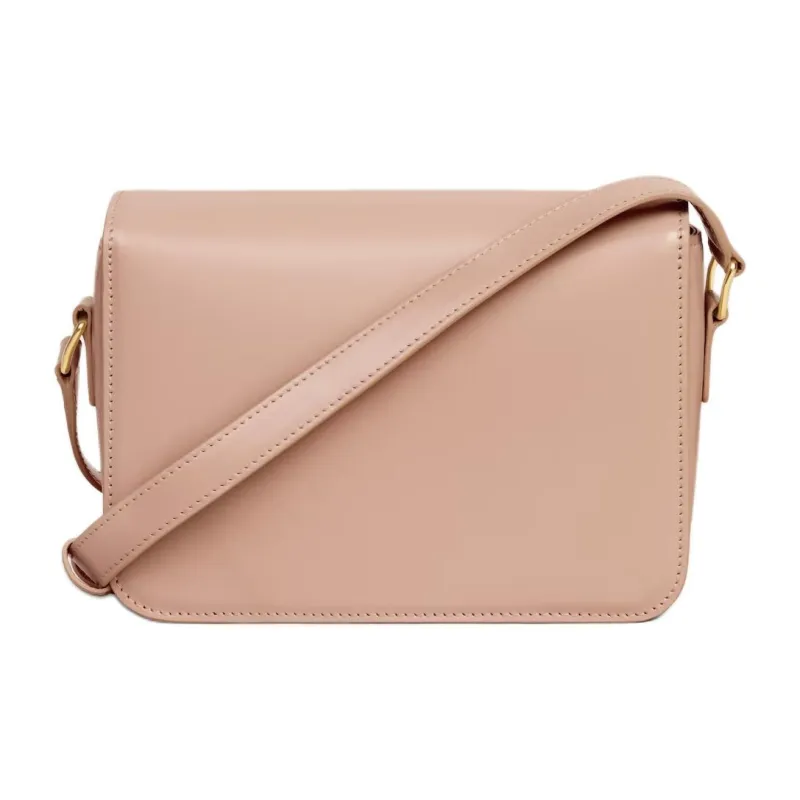 CELINE Triomphe Calfskin Crossbody Bag Shoulder Bag Women's Soft Peach-2