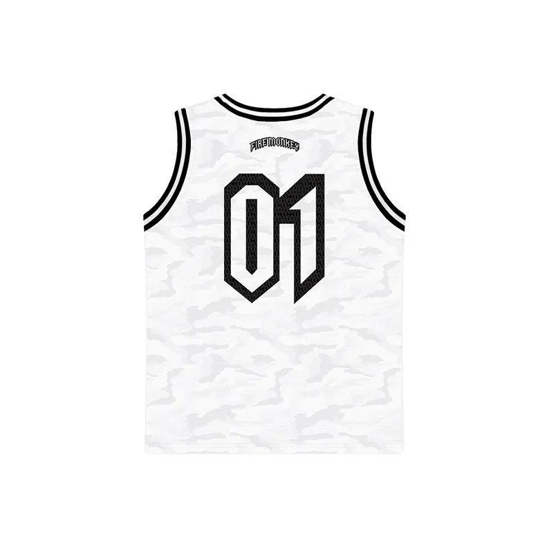 FireMonkey Basketball Jerseys Men's White-1
