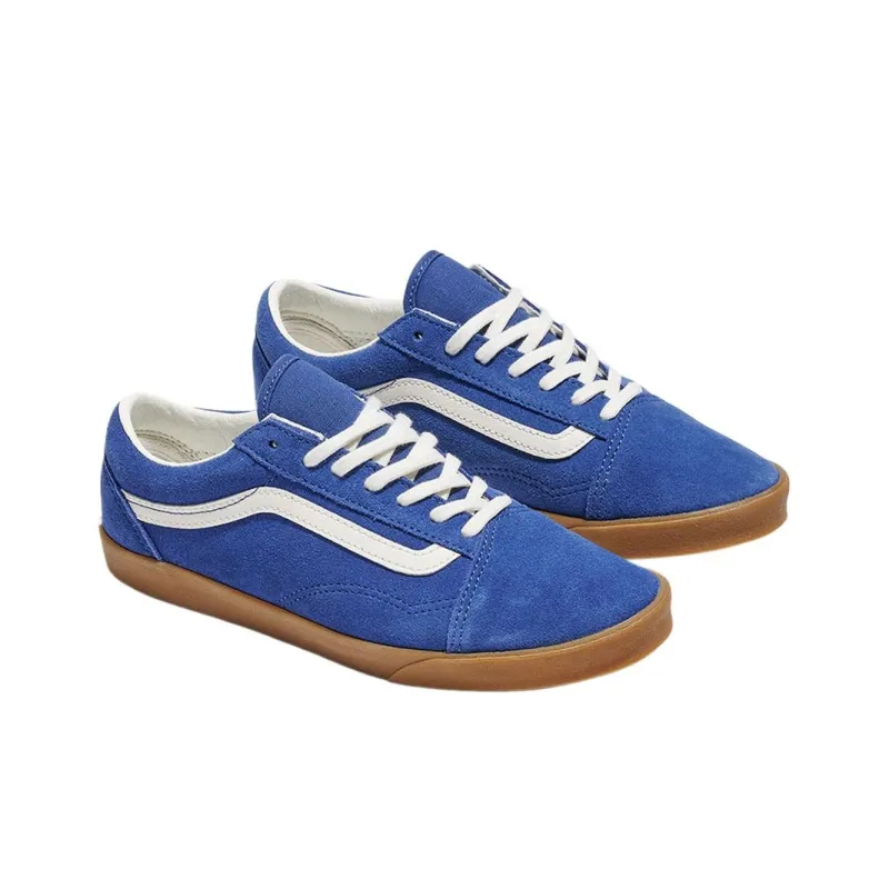 Vans Old Skool Lowpro Low Top Skateboard Shoes Women's Blue-1